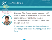 Tablet Screenshot of bellawebdesign.com